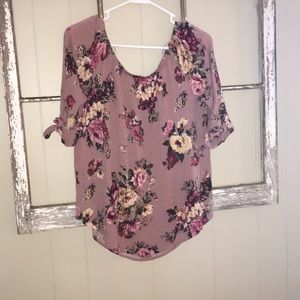 Purple flower shirt